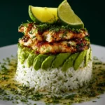 Honey Lime Chicken Avocado Rice Stack First Image