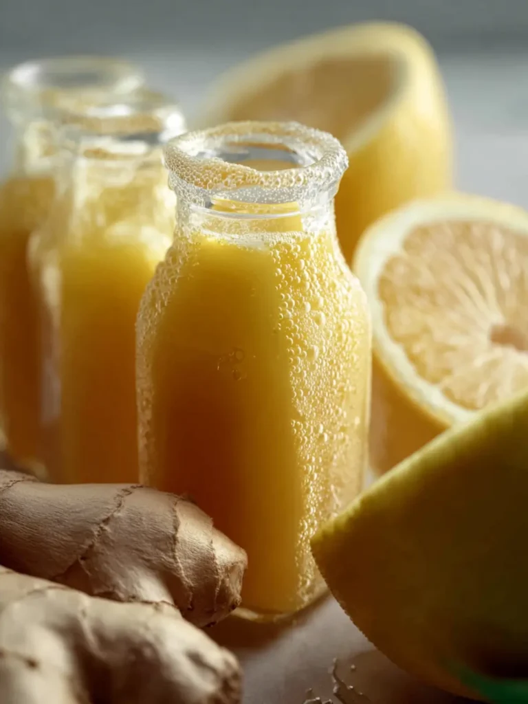 5 Minute Homemade Immunity Shots, Ginger Citrus First Image