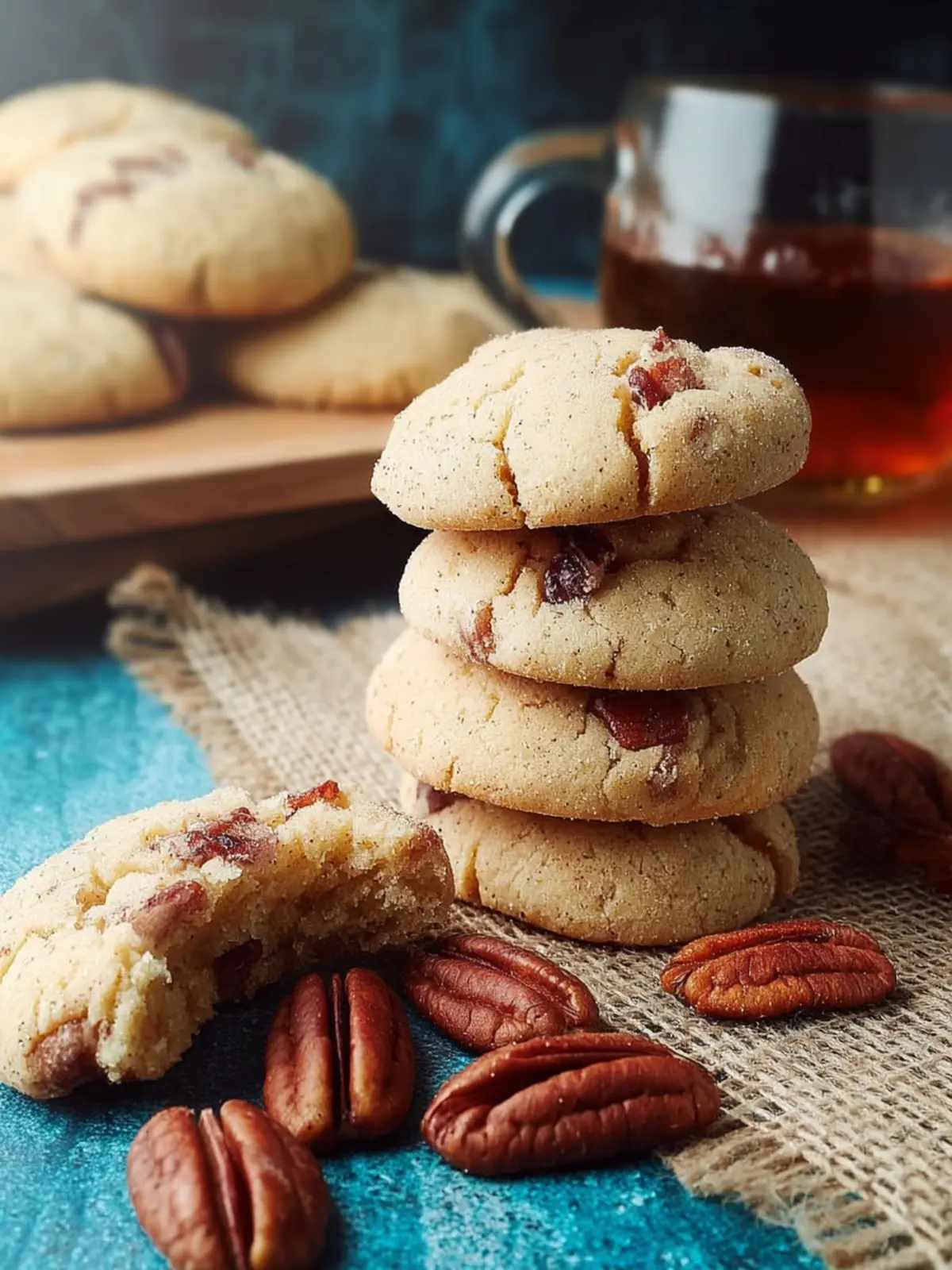 Butter Pecan Cookies For Tea Time First Image