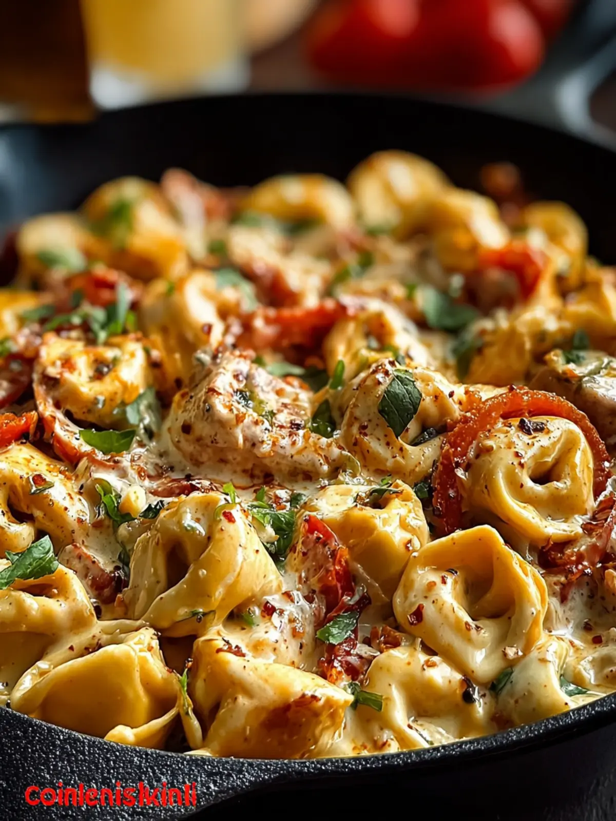 The Best Loaded Cajun Alfredo Tortellini Skillet Recipe First Image
