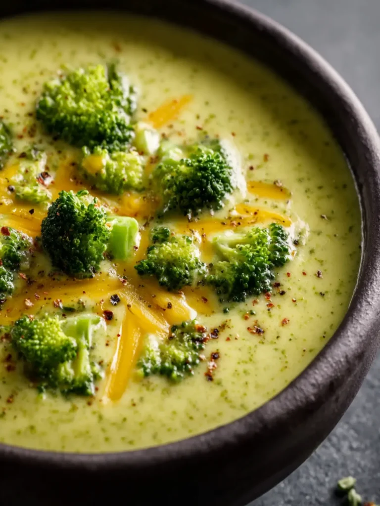 Vegan Broccoli Cheddar Soup Recipe First Image