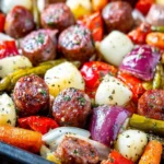 Sheet Pan Sausage and Veggies First Image