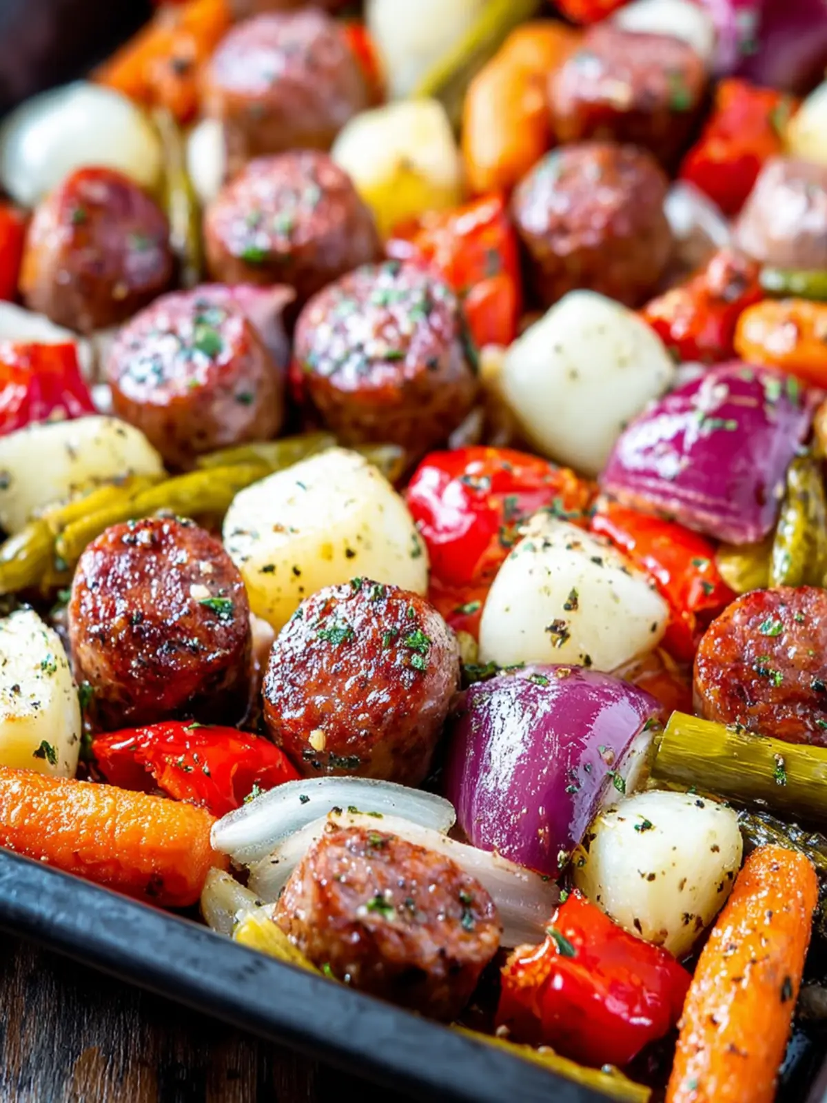 Sheet Pan Sausage and Veggies First Image