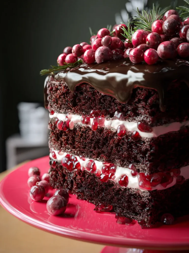 Chocolate Cranberry Cake First Image