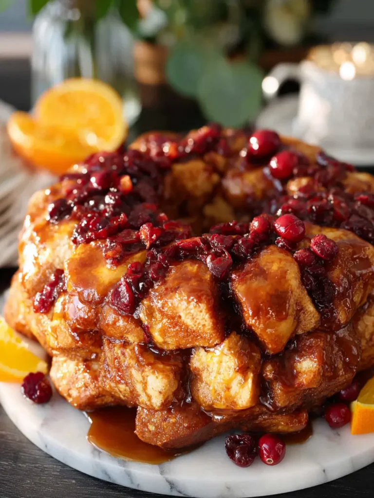 Cranberry Orange Monkey Bread First Image