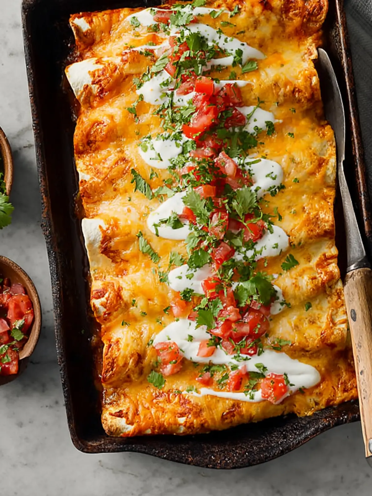 Cream Cheese Chicken Enchiladas First Image