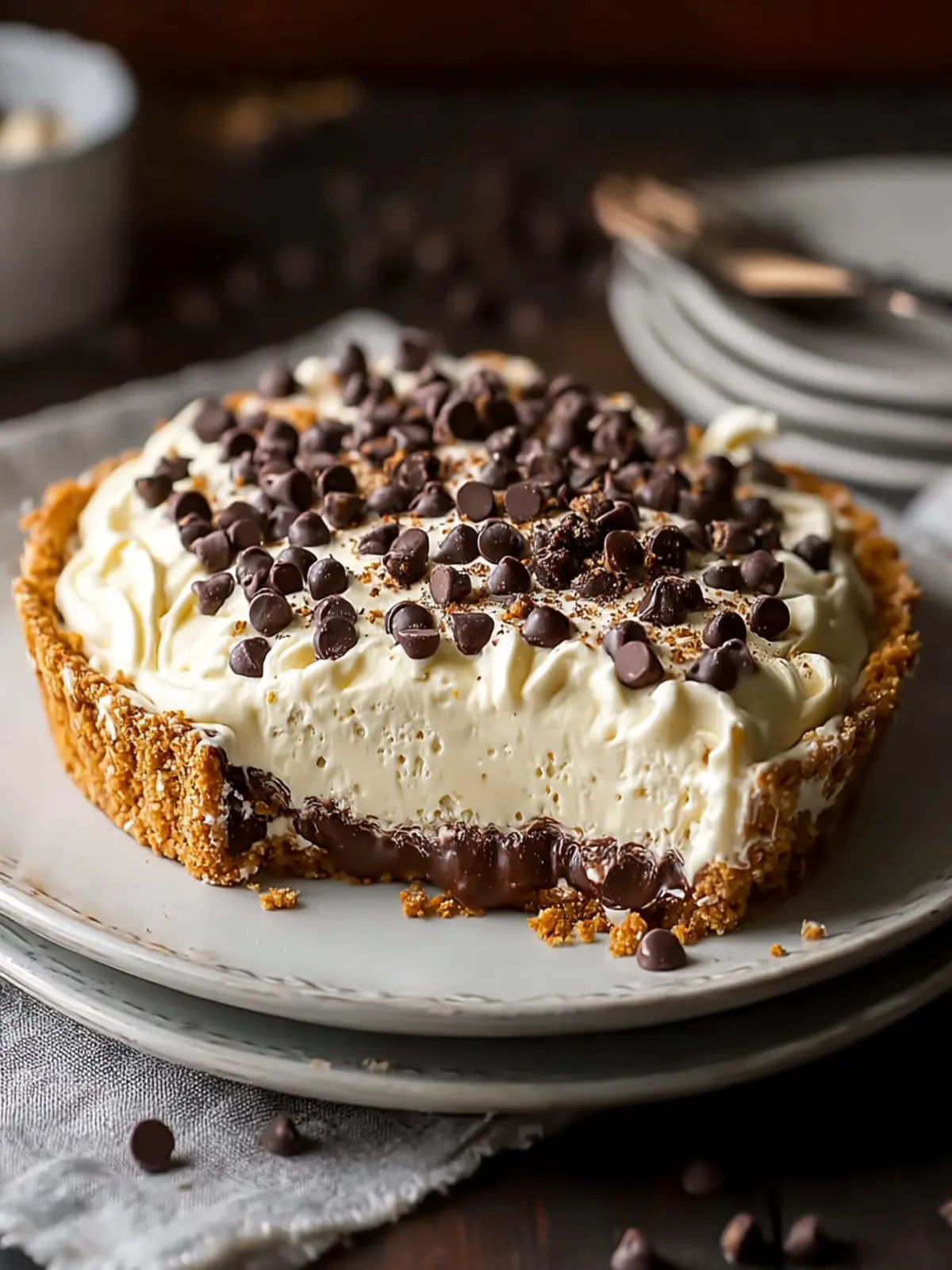 Creamy Chocolate Chip Cannoli Pie That Will Wow Your Guests First Image