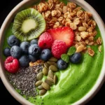 Energizing Green Smoothie Bowl with Granola Recipe First Image