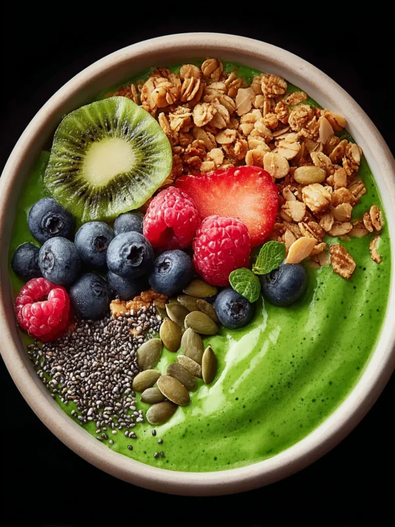 Energizing Green Smoothie Bowl with Granola Recipe First Image