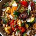 Flavorful Farro With Roasted Vegetables Recipe Delight First Image