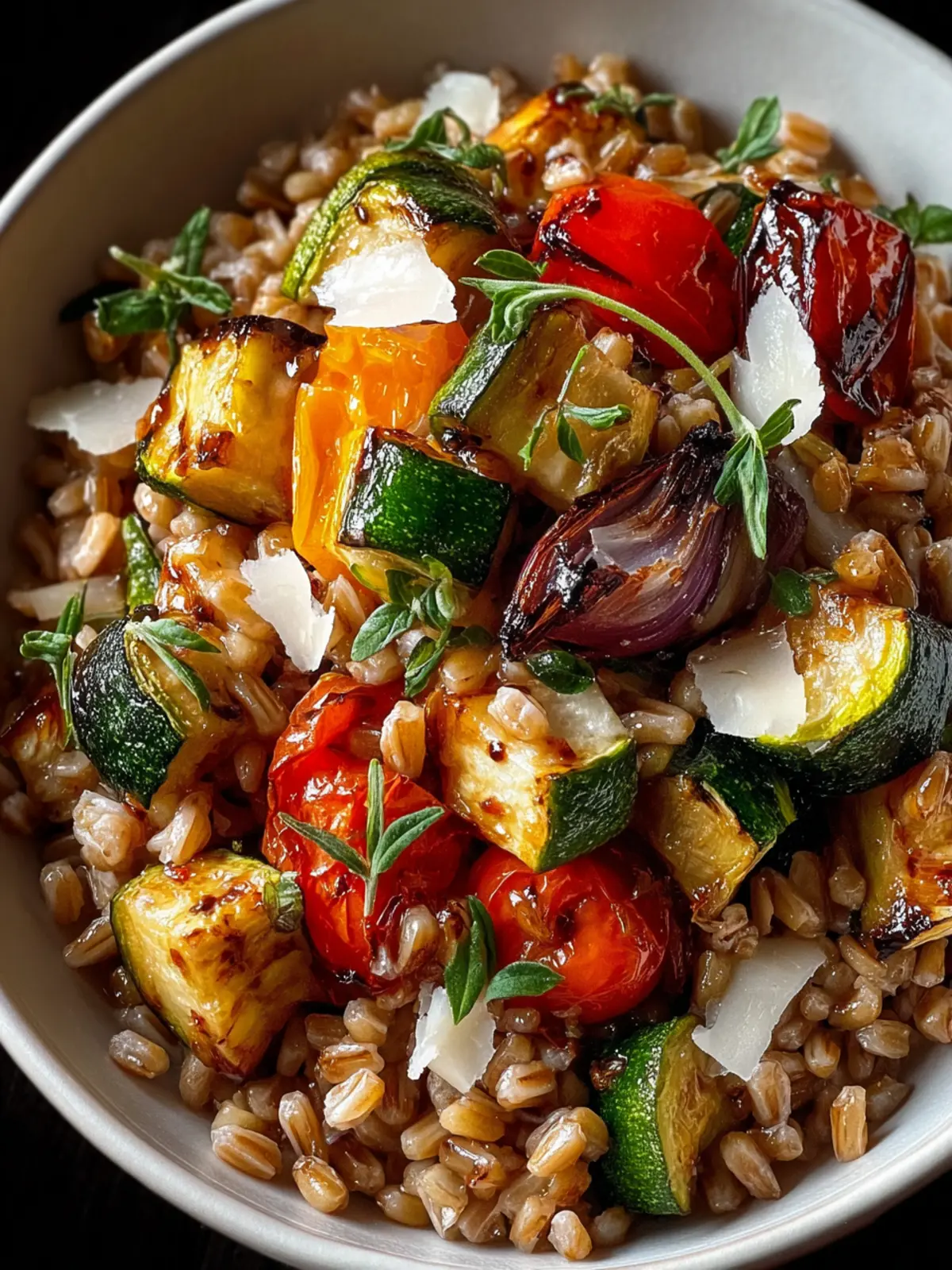 Flavorful Farro With Roasted Vegetables Recipe Delight First Image
