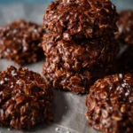Healthier No Bake Chocolate Peanut Butter Cookies First Image