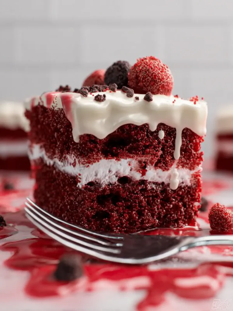 Red Velvet Poke Cake Recipe First Image