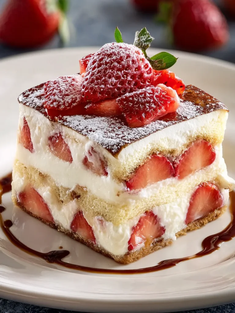 White Chocolate-Strawberry Tiramisu First Image