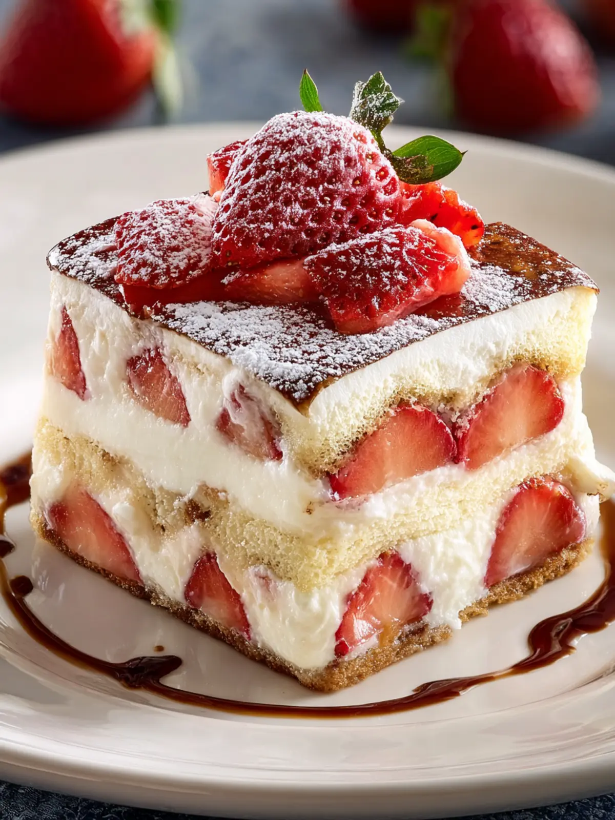 White Chocolate-Strawberry Tiramisu First Image