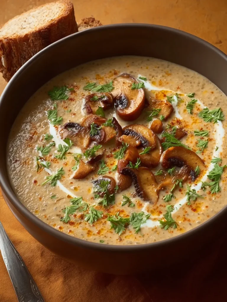 Rich Creamy Mushroom Soup First Image