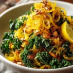 Caramelized Lemon Shredded Squash and Kale Salad First Image
