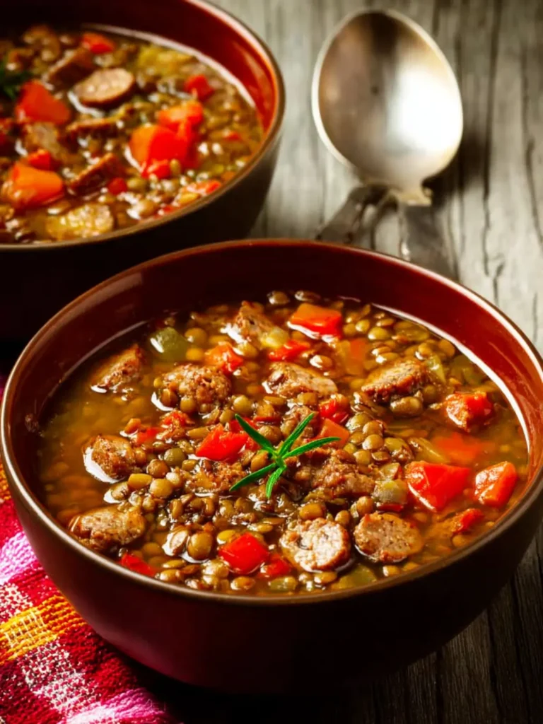 Sausage and Lentil Soup First Image