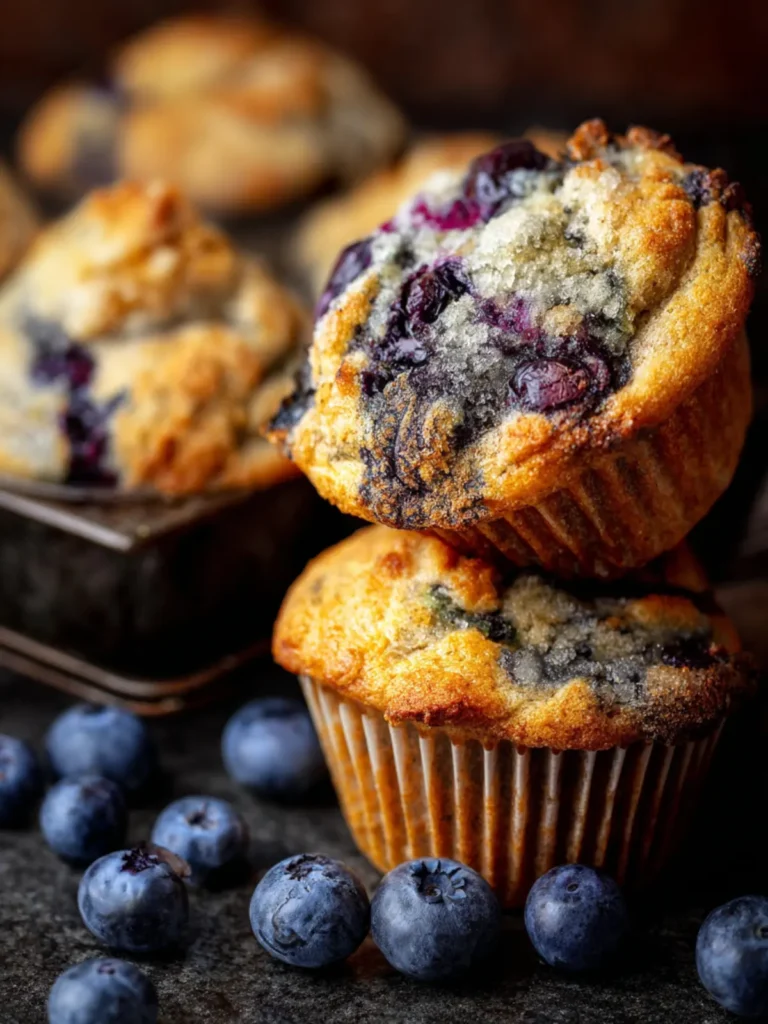 Bakery Style Blueberry Muffins First Image
