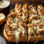 Blackened Chicken Alfredo Garlic Bread First Image