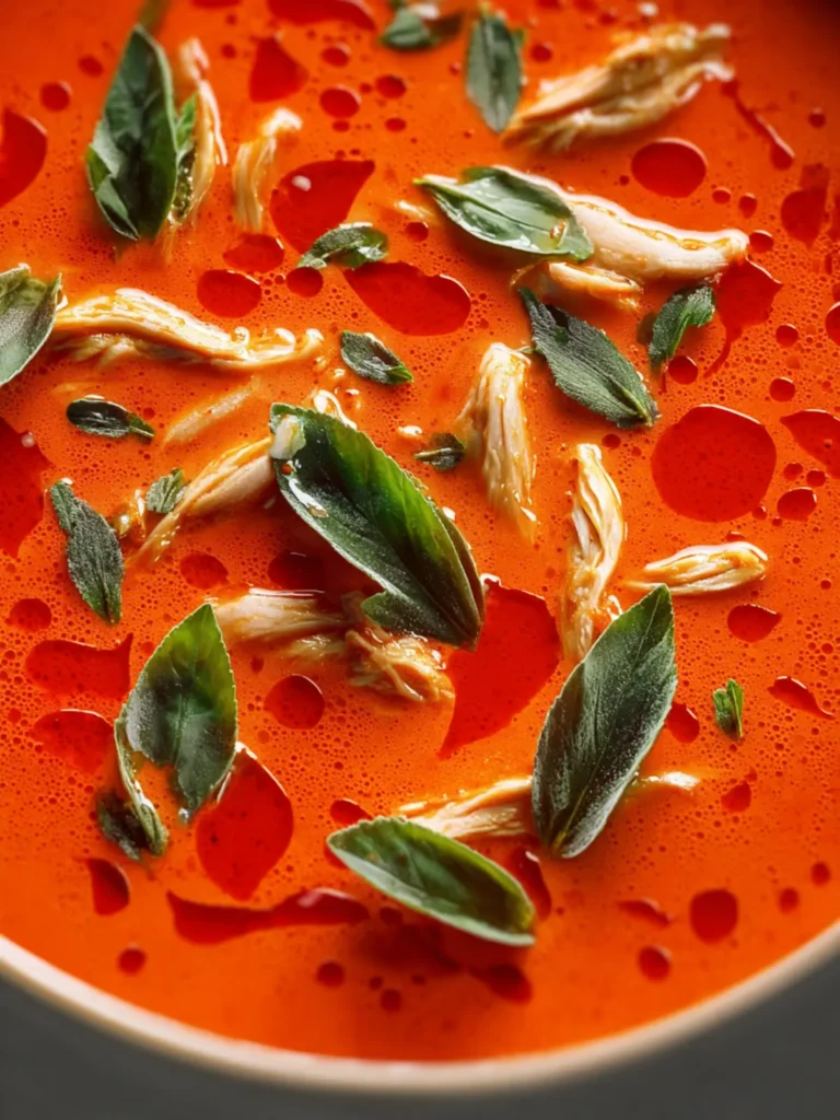 Creamy Tomato Basil Chicken Soup First Image