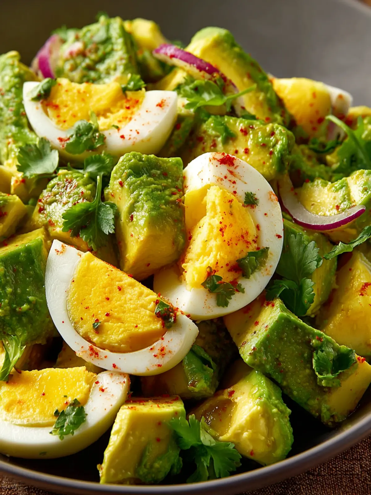Healthy Avocado and Hard-Boiled Egg Salad First Image