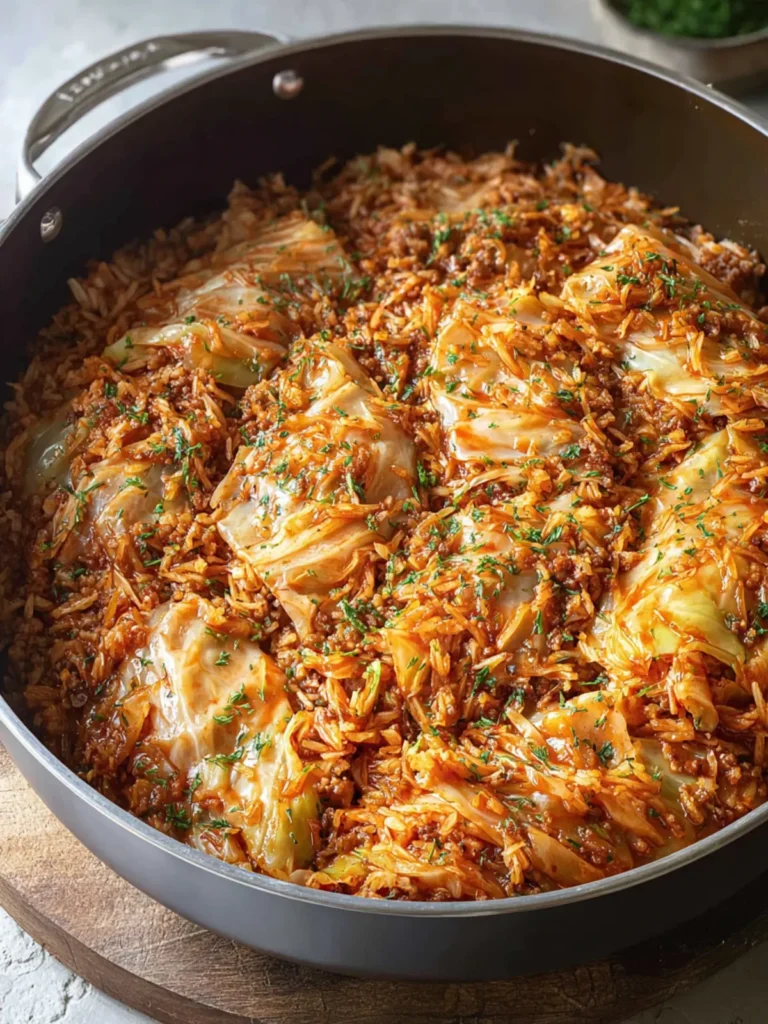 One-Pan Unstuffed Cabbage Rolls Skillet, Easy Dinner First Image