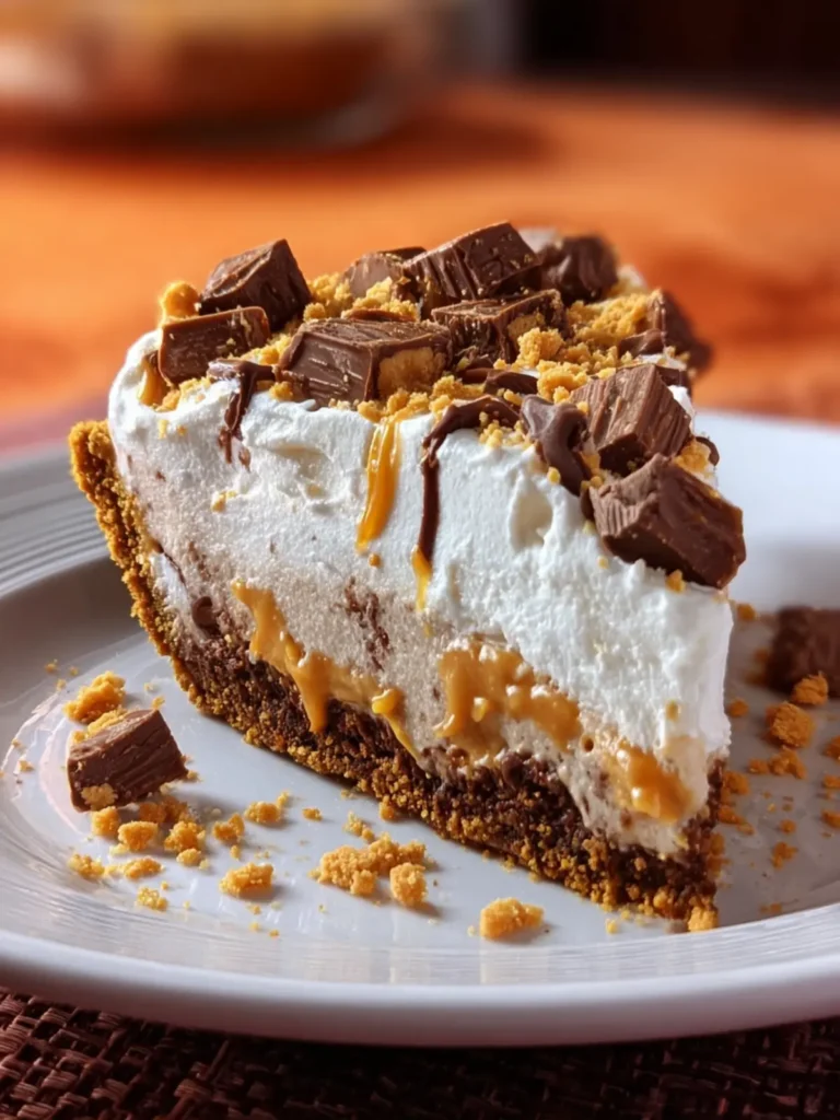 Peanut Butter Butterfinger Cream Cheese Pie First Image