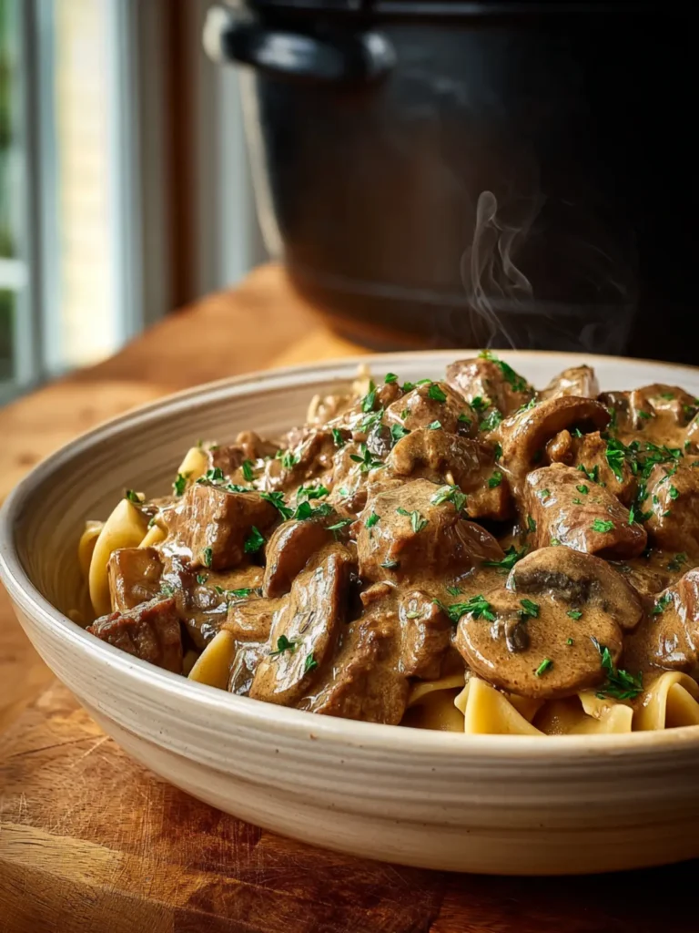 Slow Cooker Beef Stroganoff Recipe for Busy Nights First Image