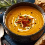 Smooth and Creamy Roasted Vegetable Soup First Image