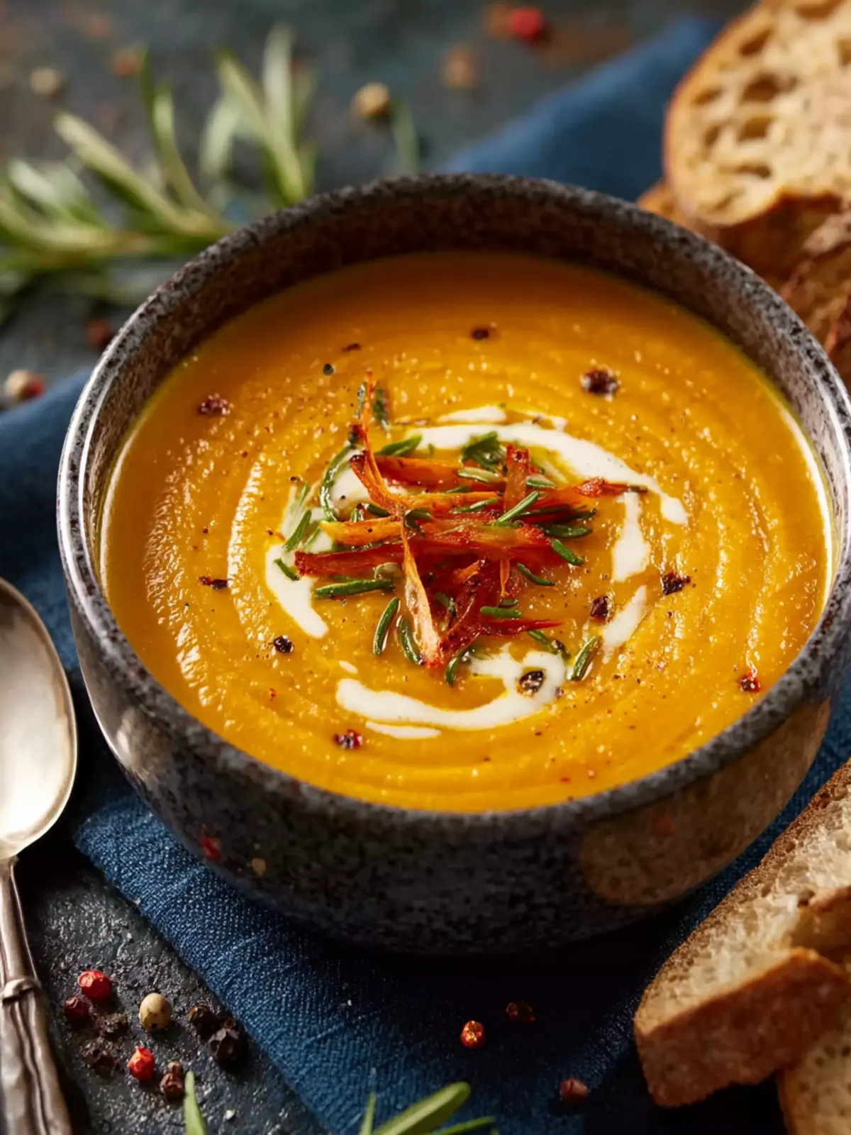 Smooth and Creamy Roasted Vegetable Soup First Image
