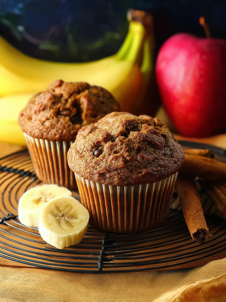 Apple-Spice Banana Muffins (Gluten-free, Vegan) First Image
