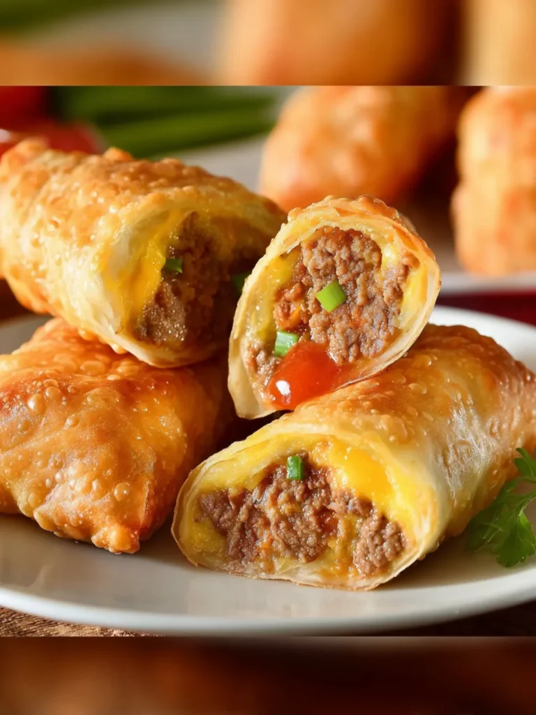 Cheeseburger Egg Rolls – The Perfect Party Snack First Image