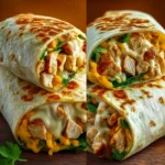 Cheesy Garlic Chicken Wraps First Image