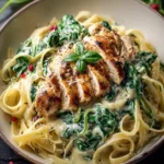 Chicken Spinach Alfredo Recipe First Image
