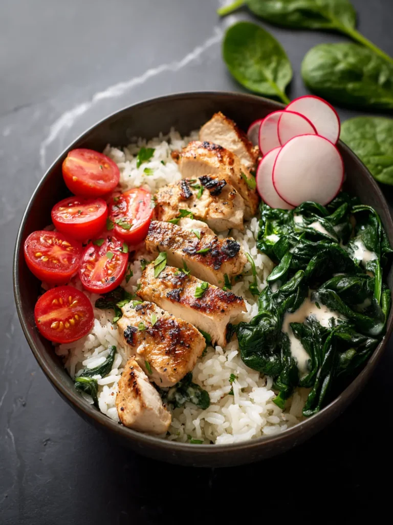 Chicken Spinach Rice Bowl First Image