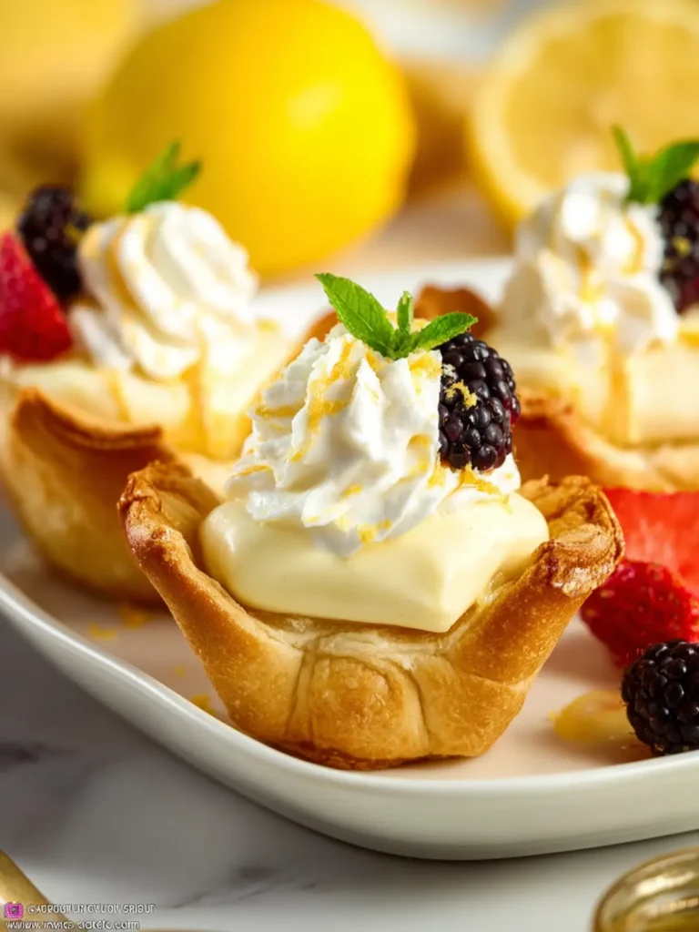 Lemon Cheesecake Crescent Cups First Image