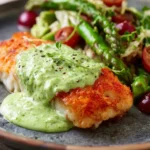 Pan Seared Cod with Avocado Cream Sauce First Image