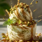 Baklava Pistachio Cheesecake Ice Cream with Crunchy Swirl Delight First Image