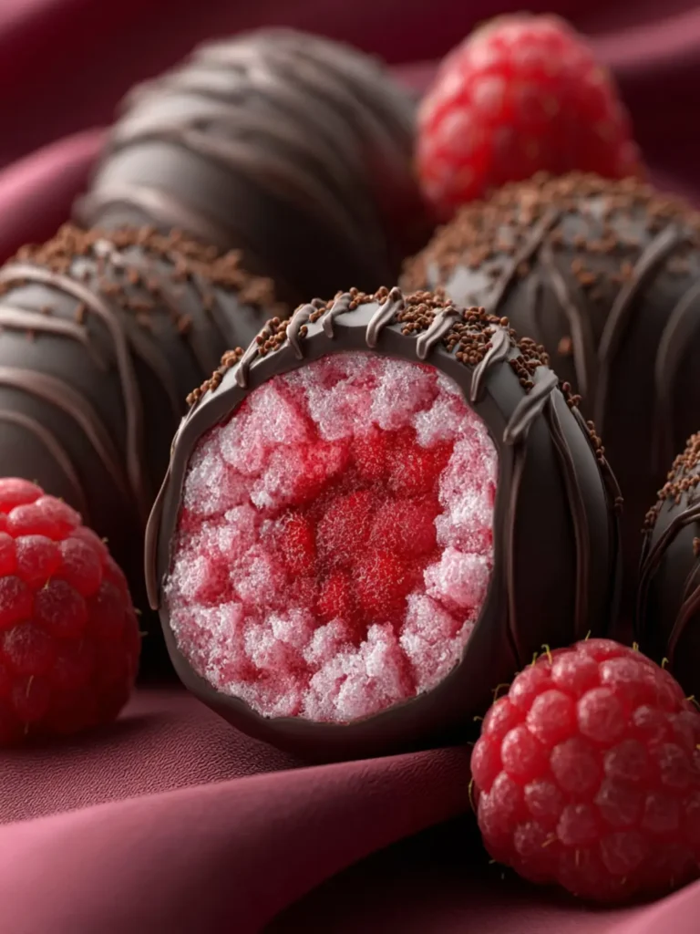 Chocolate Raspberry Truffles First Image