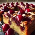 cherry almond upside down cake First Image