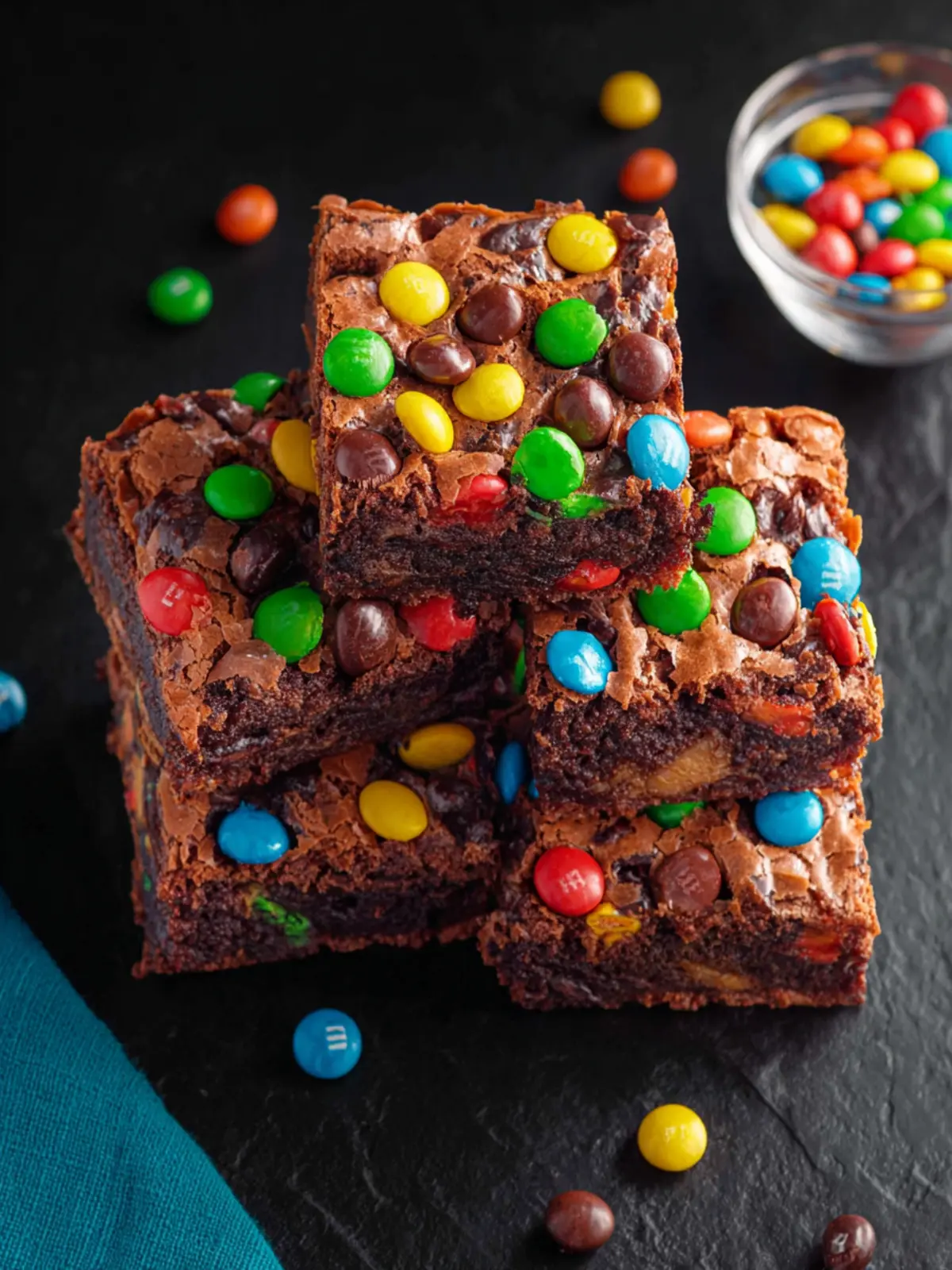 Cake Mix Brownies with M&M’s First Image