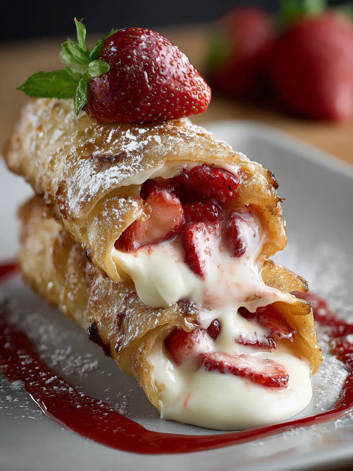 Strawberry Cheesecake Chimichangas First Image